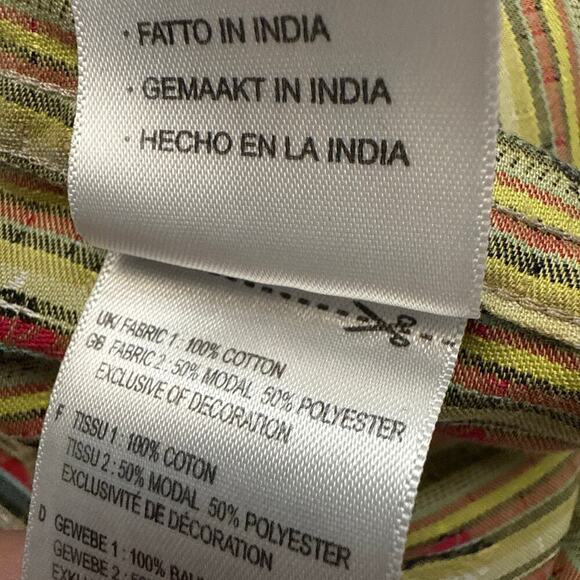 Robert Graham Shirt Mens XLT XL Tall Flip Cuff Multicolor Striped Party - Picture 7 of 13